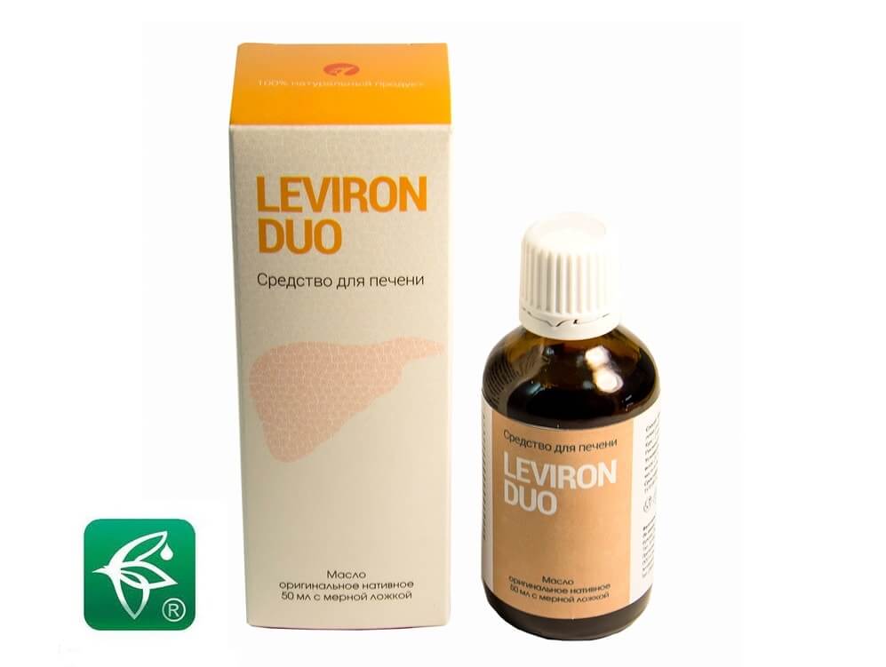 Масло для печени Leviron Duо Масло для печени Leviron Duо – коробка и флакон